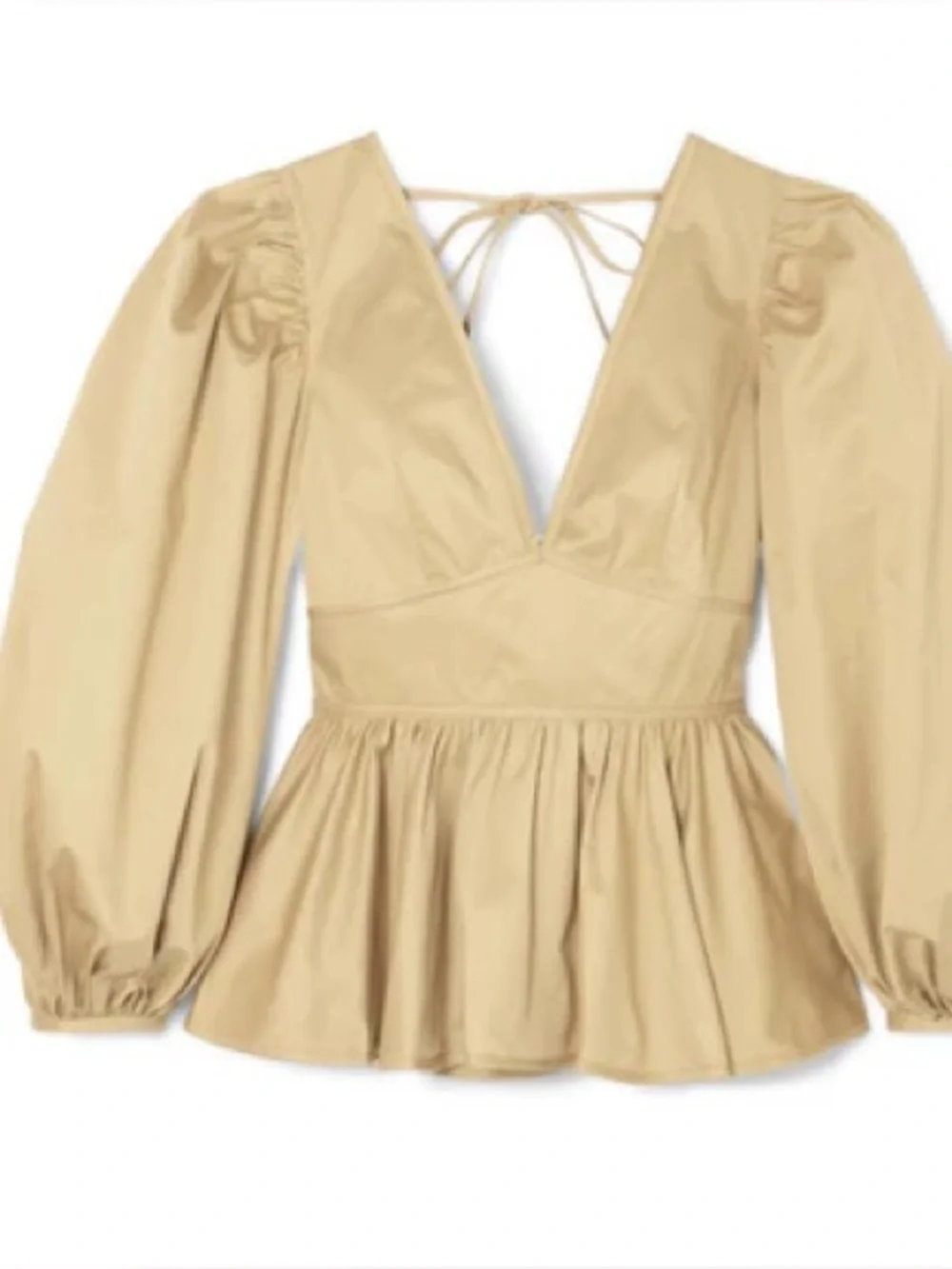Luna Puff Sleeve Peplum Top Size 0